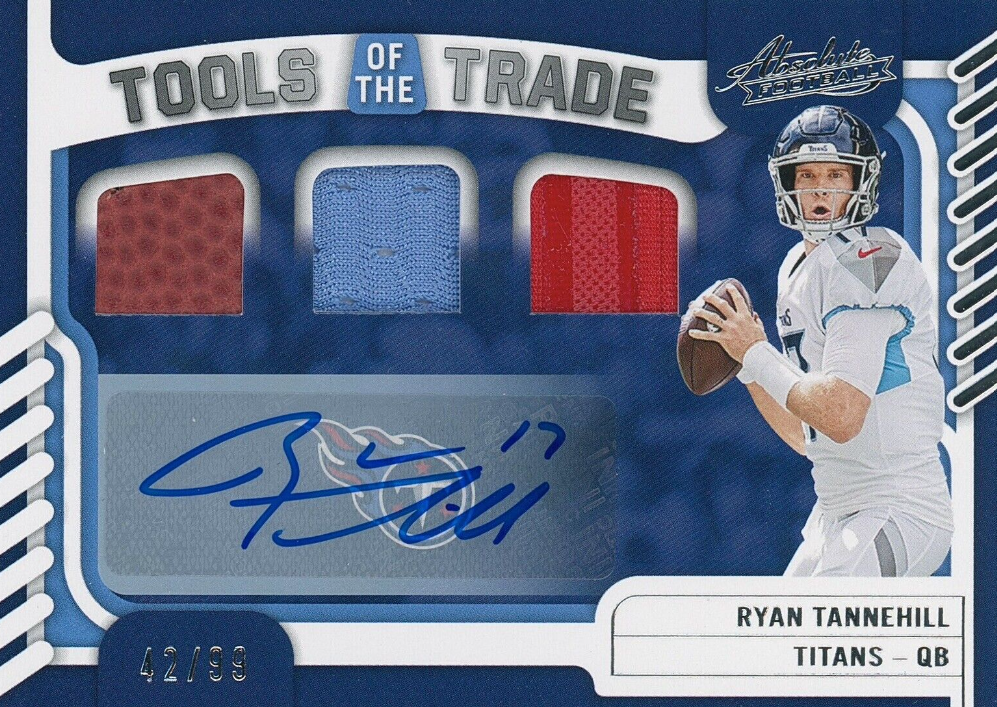 2022 Panini Absolute RYAN TANNEHILL Tools of the Trade Triple Relic Auto /99