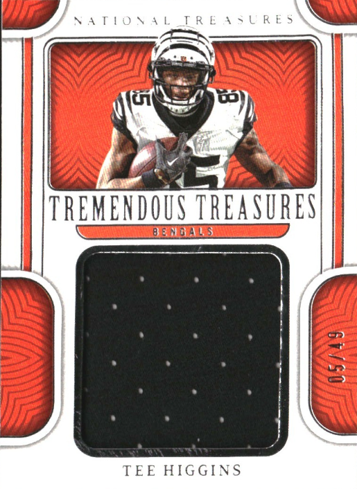 2022 Panini National Treasures Tremendous Treasures #44 Tee Higgins Jersey /49