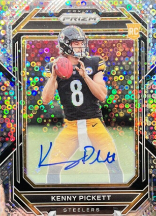 2022 Panini Prizm #301 Kenny Pickett Rookie Auto Silver No Huddle Prizm Steelers 