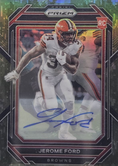 2022 Prizm Rookie Autograp Camo Jerome Ford RC Auto /25