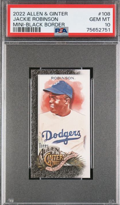 2022 Topps Allen & Ginter Mini-Black Border #108 Jackie Robinson