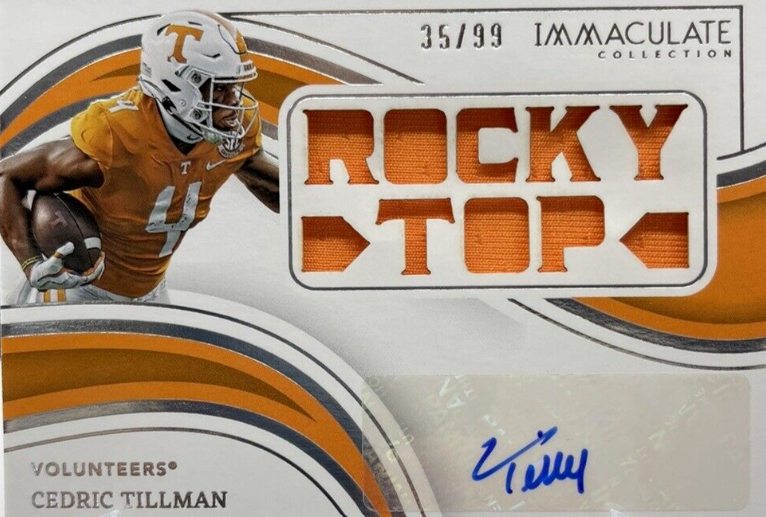 2023 Immaculate Collegiate Cedric Tillman TEAM Slogans Patch Auto 35/99