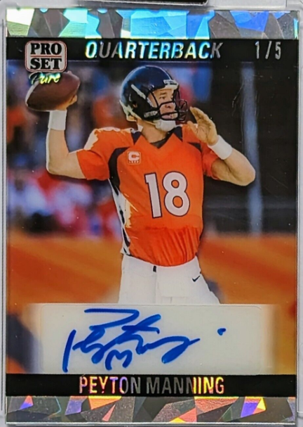 2023 Leaf Pro Set Pure Peyton Manning Silver Auto Autograph #1/5 SSP Encased