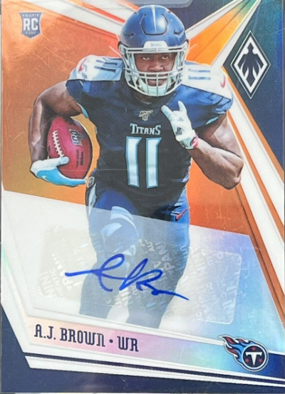 A.J. Brown 2019 Panini Phoenix Auto 4/25 #111 Rookie RC Eagles Titans