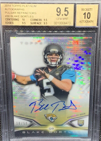 Blake Bortles 2014 Topps Finest Pulsar Refractor RC Auto