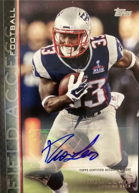 Dion Lewis 2015 Topps Field Access Auto Autograph Patriots Eagles Pittsburgh