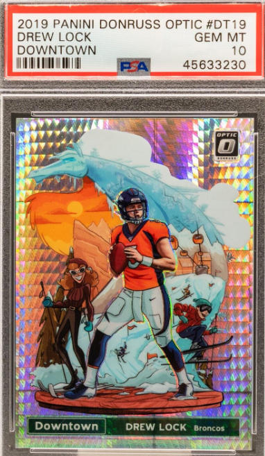 Drew Lock 2019 Panini Donruss Optic DT19 Downtown SP RC