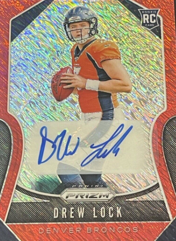 Drew Lock 2019 Prizm Red Shimmer Prizm Rookie Auto SP