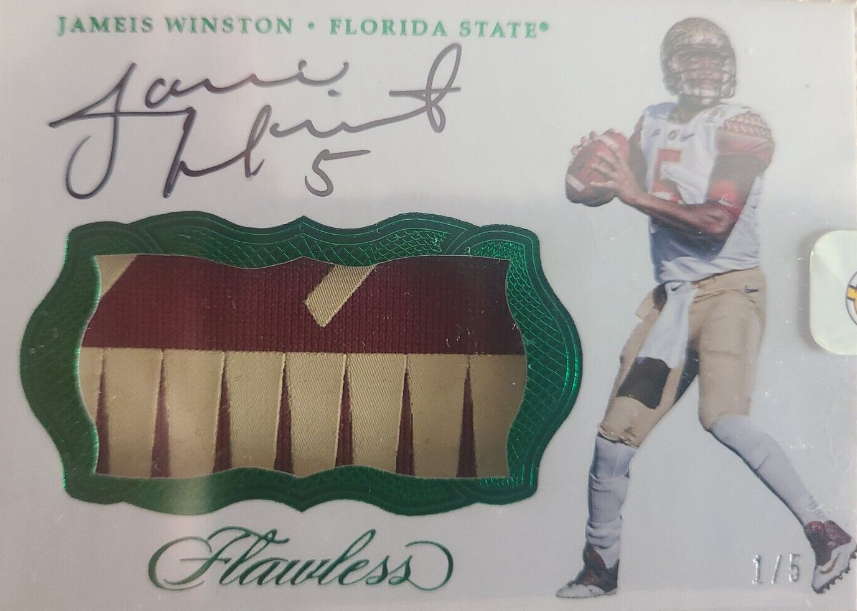 JAMEIS WINSTON 2017 Flawless Collegiate Jersey Patch Auto #1/5