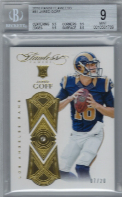 Jared Goff 2016 Panini Flawless RC Authentic Diamond 