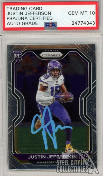 Justin Jefferson 2020 Panini Prizm Auto RC Card #398