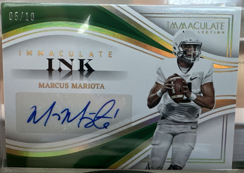 MARCUS MARIOTA 2023 IMMACULATE COLLEGIATE IMMACULATE INK #5/10 Auto Eagles Titan