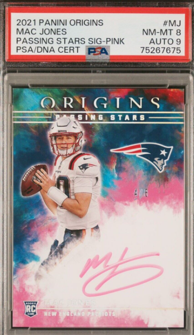 Mac Jones 2021 Panini Origins Passing Stars RC