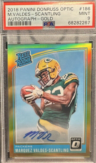 Marquez Valdes-Scantling - 2018 Optic GOLD Rated Rookie Auto