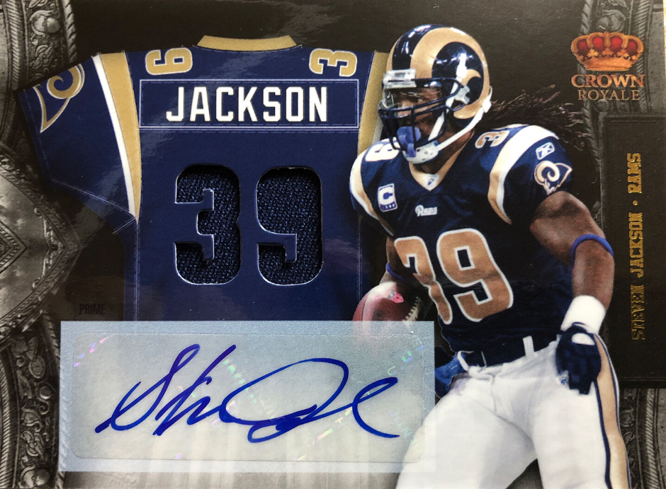 Steven Jackson 2011 Panini Crown Royale Jersey Number Materials Auto