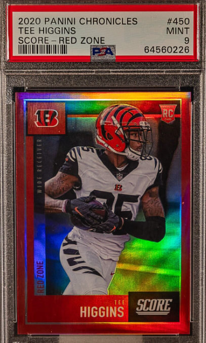 Tee Higgins 2020 Chroniclese Score Red Zone Prizm Rookie RC