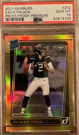 Zach Wilson RC 2021 Donruss Gold Holo Press Proof Premium Rookie