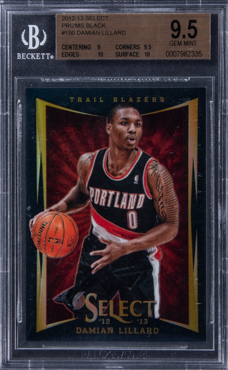 2012-13 Select Prizms Black #150 Damian Lillard Rookie Card