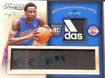 2013-14 Timless Treasures RC TAG AUTO 1/1 Kentavious Caldwell-Pope