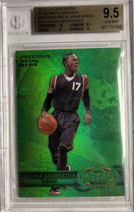 2013 Dennis Schroder Precious Metal Gems Green RC #/10 BGS 9.5 Gem Mint