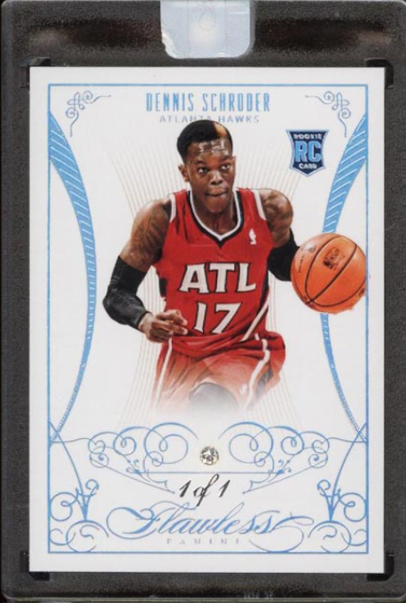 2013 Panini Flawless Diamond Gems Dennis Schroder ROOKIE RC 1/1 #95