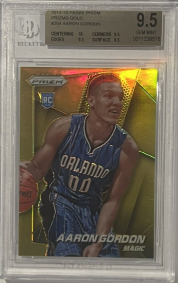 2014-15 Prizm Basketball Aaron Gordon Gold Prizm Rookie