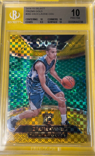 2014-15 Select RC Zach LaVine Prizms Gold #282 Courtside 9/10 BGS10 Pristine