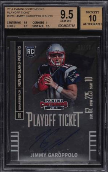 2014 Panini Contenders Playoff Ticket Jimmy Garoppolo RC AUTO /10 BGS 9.5