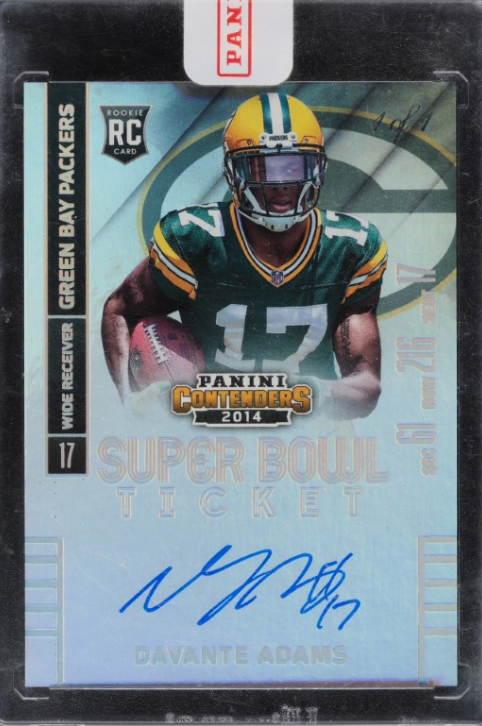 2014 Panini Contenders Super Bowl Ticket DaVante Adams ROOKIE AUTO 1/1