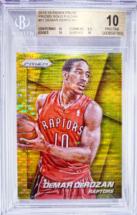 2014 Prizm Gold Pulsar Demar Derozan /10 Gold POP 1 BGS 10 Chicago Bulls