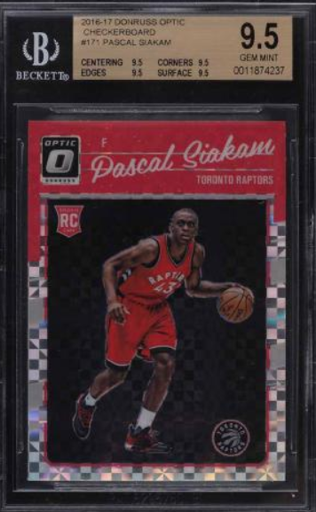 2016 Donruss Optic Checkerboard Pascal Siakam ROOKIE RC #171 BGS 9.5 GEM