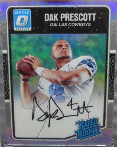 2016 Donruss Optic Dak Prescott Holo Prizm Rated Rookie White Box Auto RC #1/1