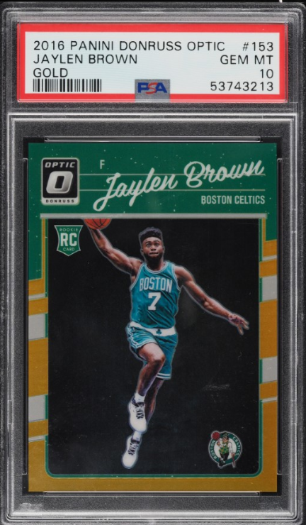 2016 Donruss Optic Gold Jaylen Brown ROOKIE /10 #153 PSA 10 GEM MINT