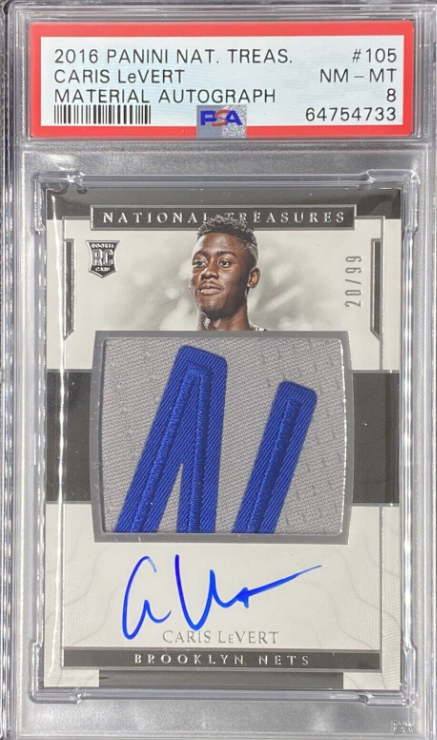 2016 National Treasures Caris Levert RC Rookie Patch Auto RPA #/99 PSA 8 NM-MT