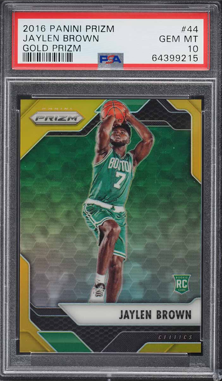 2016 Panini Prizm Gold Jaylen Brown ROOKIE /10 #44 PSA 10 GEM MINT