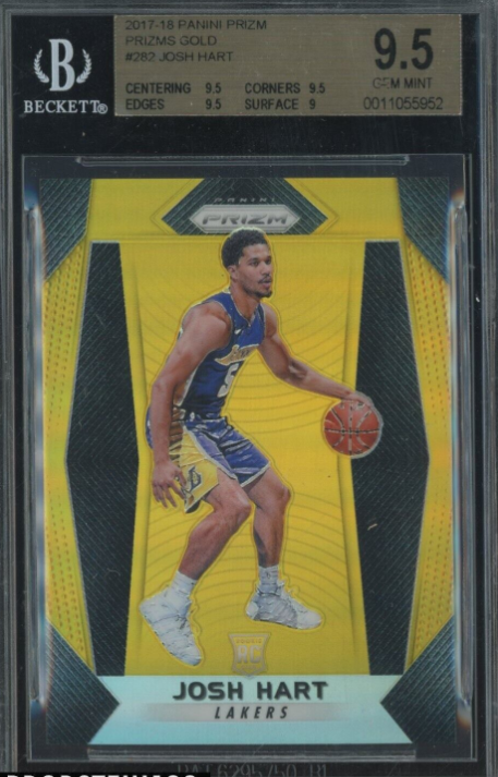 2017-18 Panini Gold Prizm #282 Josh Hart Lakers RC Rookie 7/10 BGS 9.5