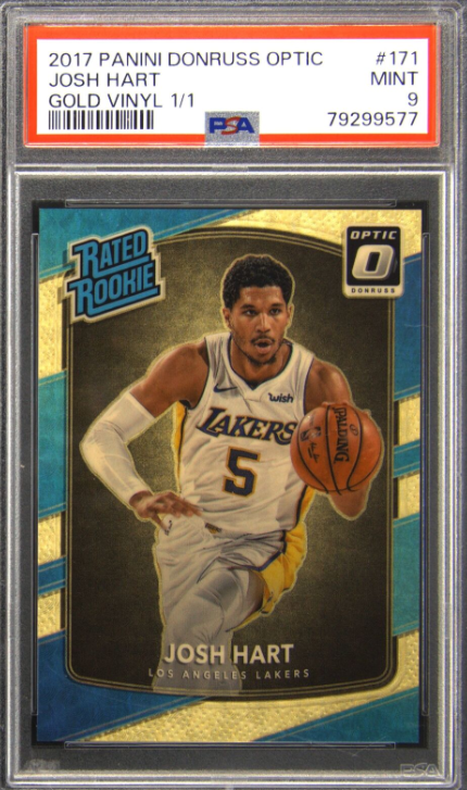 2017 Donruss Optic #171 Josh Hart Gold Vinyl Rookie RC 1/1 PSA 9