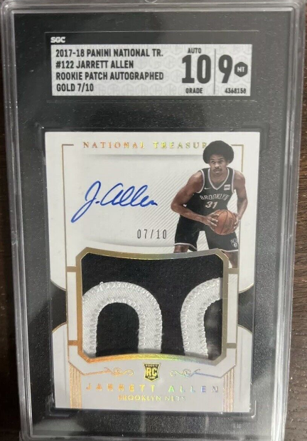 2017 National Treasures Jarrett Allen Rpa #7/10 2-Color Patch Sick Patch