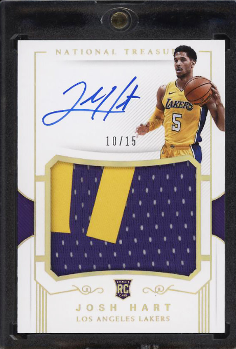 2017 National Treasures Limited Josh Hart ROOKIE RC AUTO PATCH /15 #129