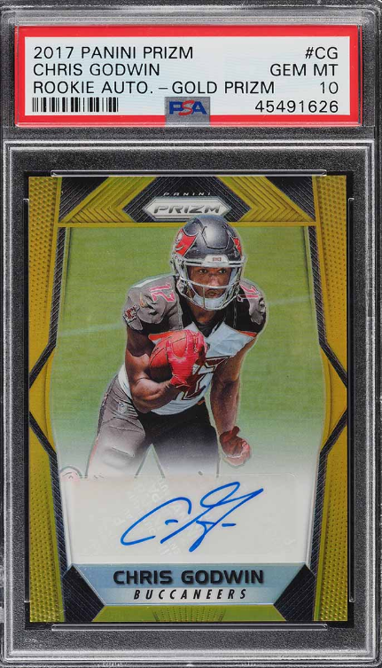 2017 Panini Prizm Gold Prizms Chris Godwin ROOKIE RC AUTO 10/10 PSA 10 GEM MINT