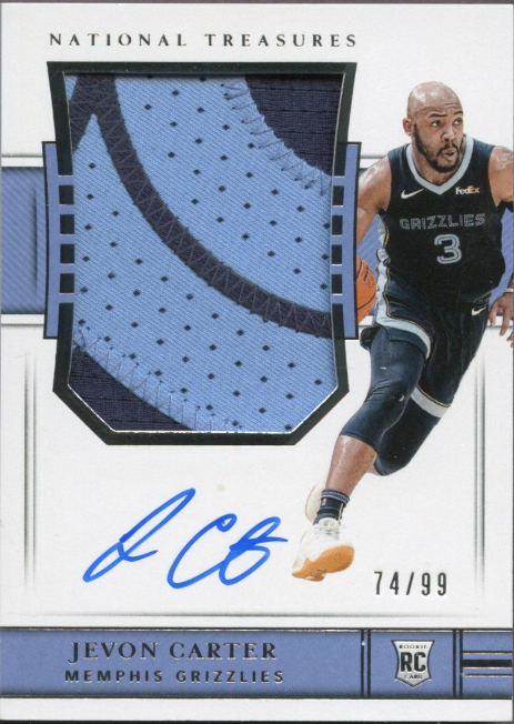 2018-19 National Treasures Jevon Carter RPA RC Rookie Patch AUTO 74/99