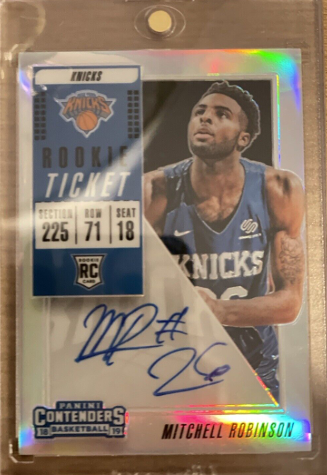 2018-19 Panini Contenders Mitchell Robinson Rookie Auto Silver Prizm Knicks