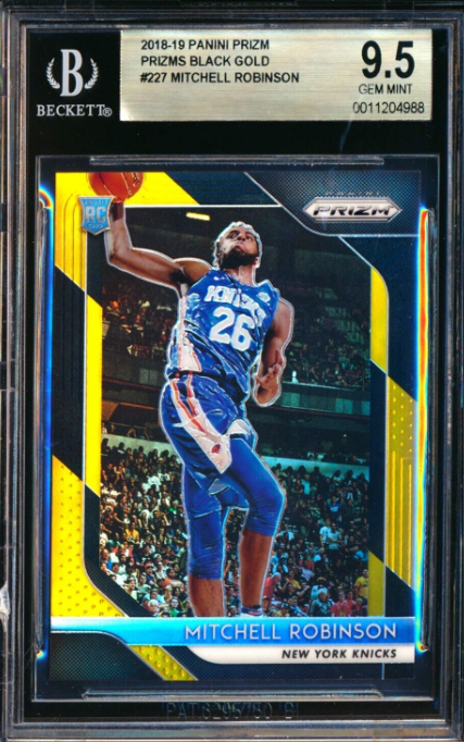 2018-19 Panini Prizm #227 Mitchell Robinson Rc Black Gold Ssp 2/5 Bgs 9.5 Pop 1