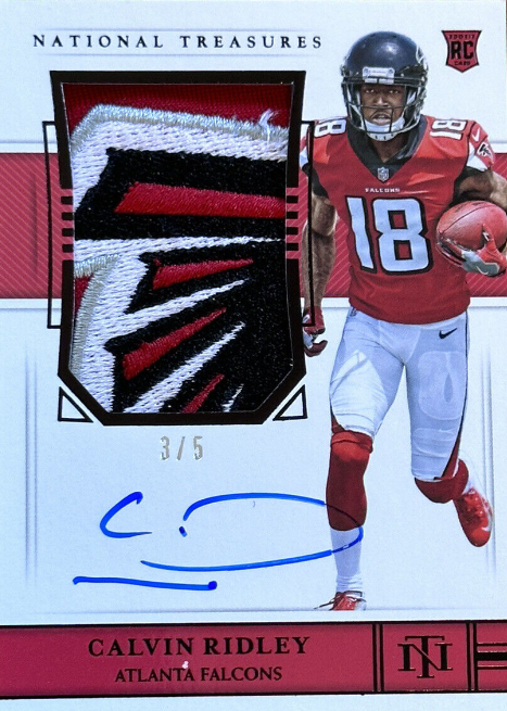 2018 National Treasures Calvin Ridley Rookie Sick Patch Auto Black RPA