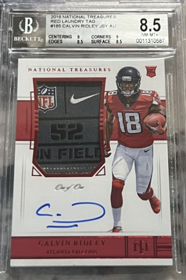 2018 National Treasures Calvin Ridley True RPA Auto 1/1 One of One RC Nike NFL