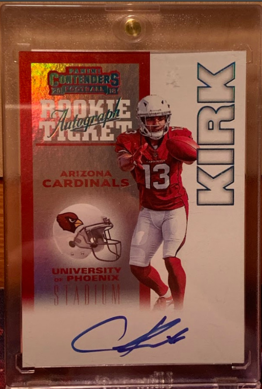 2018 Panini Contenders Football Rookie Ticket Auto TRUE 1/1 Christian Kirk RC