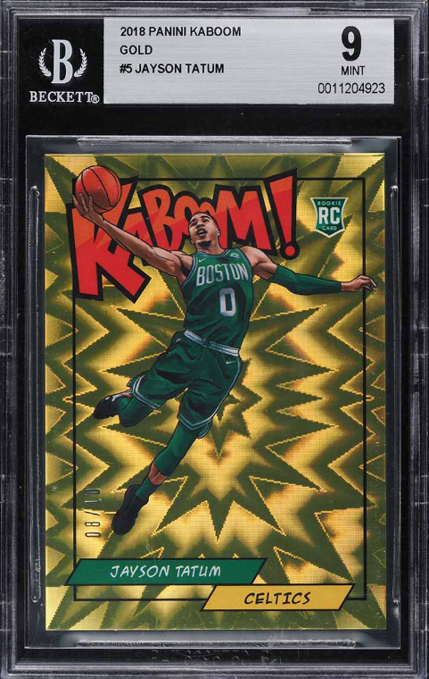 2018 Panini Kaboom! Gold Jayson Tatum ROOKIE /10 #K-JT BGS 9 MINT