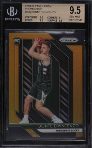 2018 Panini Prizm Gold Prizms Donte Divincenzo ROOKIE RC /10 #246 BGS 9.5 GEM MT