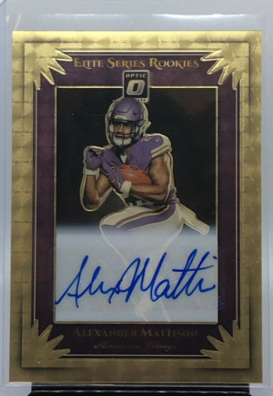 2019-20 Donruss Optic Alexander Mattison RC Elite Series Auto Gold Vinyl 1/1