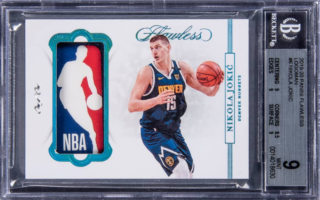 2019-20 Panini Flawless Logoman #6 Nikola Jokic Patch Card 